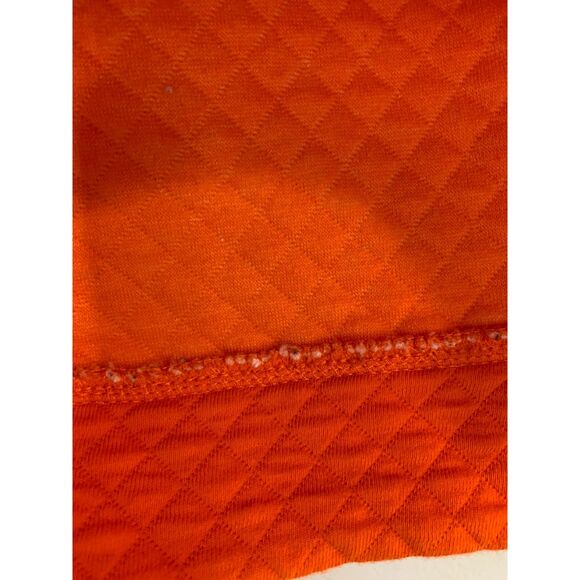 Champion Clemson Tigers Quilted Orange Crewneck Long Sleeve Shirt Womens Sz S - Picture 11 of 11